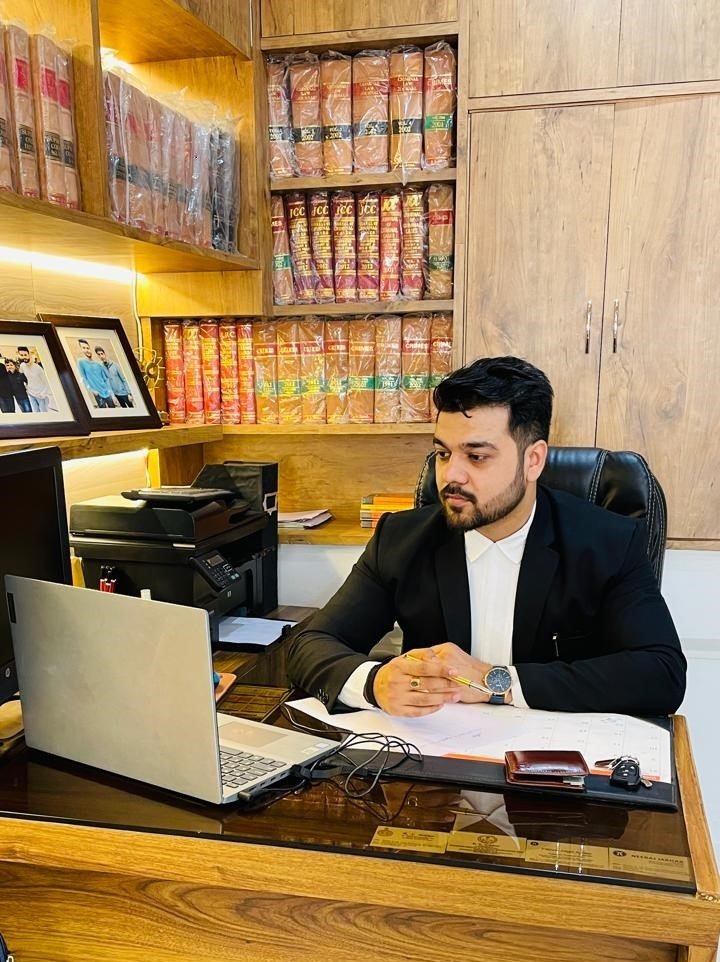 Advocate Sachin Balhara at his office